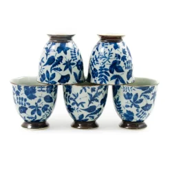 Kiji Stoneware & Ceramics Tableware Brands|Japanese Ingredients^Kashiwa Blue Japanese Teacup Set