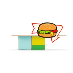Candylab Tableware Brands^Kids Wooden Hamburger Stand Toy