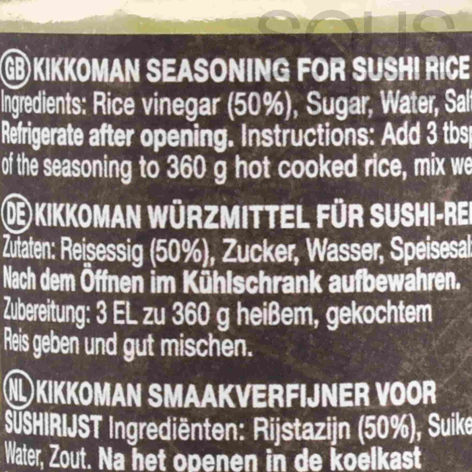 KIKKOMAN Ingredients Brands|Sauces & Condiments^Sushi Seasoning, 125ml