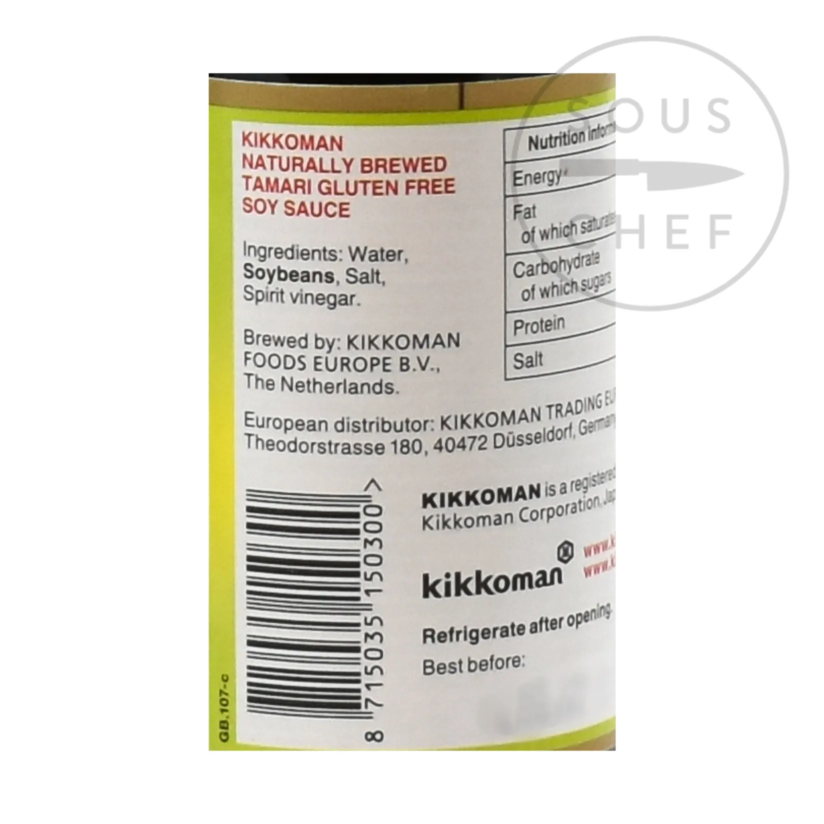 Kikkoman Japanese Ingredients|Sauces & Condiments^Tamari Soy Sauce - Gluten Free, 250ml