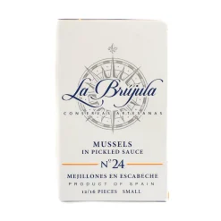 La Brújula Spanish Ingredients|Tinned Fish & Seafood^La Brujula Galician Mussels in Escabeche, 110g