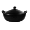 La Chamba Pots & Pans^Black Clay Low Oval Cocotte, 24x18cm