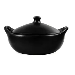 La Chamba Pots & Pans^Black Clay Low Oval Cocotte, 24x18cm