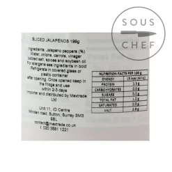 La Costena Mexican Ingredients|Vegetables^Sliced Green Jalapeno Peppers, 199g