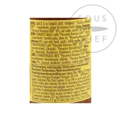 La Favorita Italian Ingredients|Sauces & Condiments^Tomato Sauce With Pecorino Romano DOP, 180g