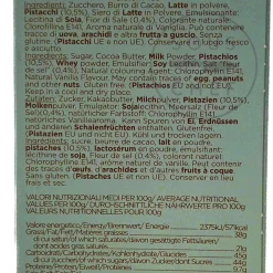 La Perla di Torino Ingredients Brands|Italian Ingredients^Pistachio Chocolate Bar, 60g
