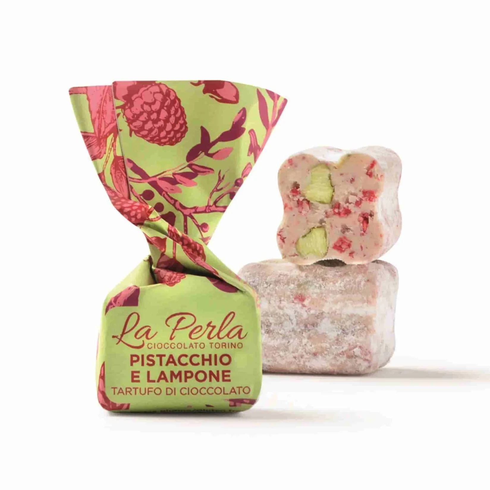 La Perla di Torino Ingredients Brands|Chocolate & Sweets^Pistachio & Raspberry Truffles, 200g