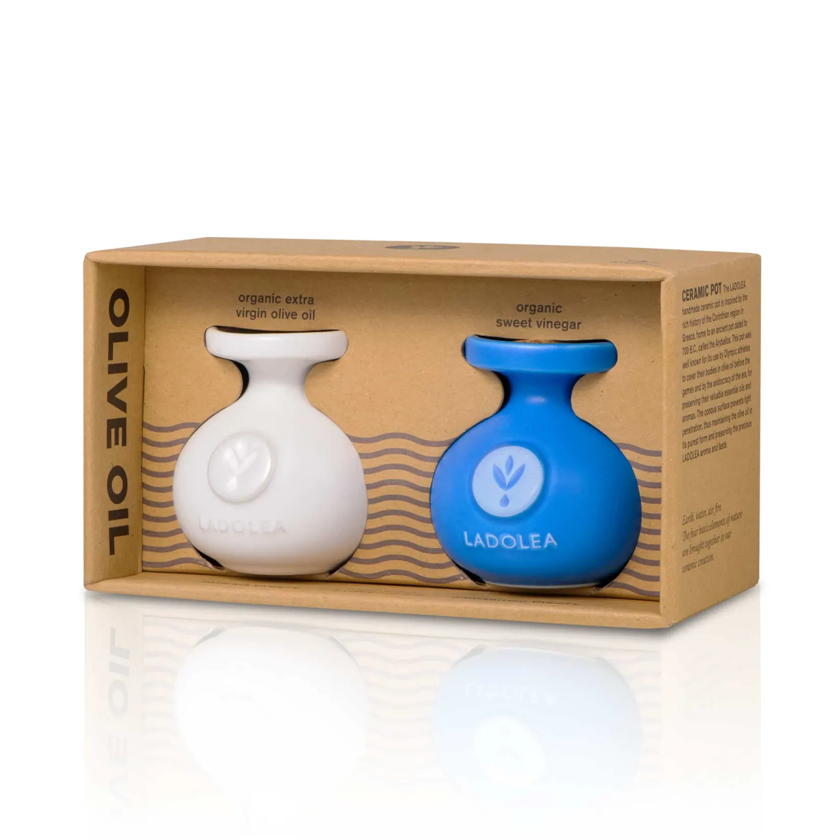 Ladolea Ingredients Brands|Greek Ingredients^Set of 2 Organic Greek Extra Virgin Olive Oil & Sweet Vinegar, 80ml