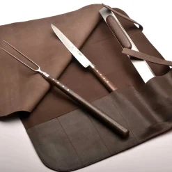 Laguiole en Aubrac Bbq & Smoking^BBQ Set with Leather Roll