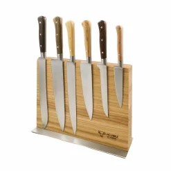 Laguiole en Aubrac French Ingredients|Kitchen Knives^Classic Knife Block of 6 Kitchen Knives, Mixed Woods