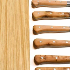 Laguiole en Aubrac French Ingredients|Kitchen Knives^Classic Knife Block of 6 Kitchen Knives, Juniper