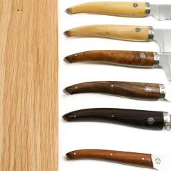 Laguiole en Aubrac French Ingredients|Kitchen Knives^Gourmet Knife Block of 6 Kitchen Knives, Mixed Woods