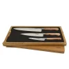 Laguiole en Aubrac French Ingredients|Kitchen Knives^Set of 3 Classic Knives in Oak Box, Juniper