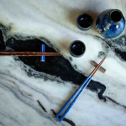Kawai Co. Ltd Japanese Ingredients|Cutlery^Lancewood Navy Japanese Luxury Chopstick Gift Set, 23cm