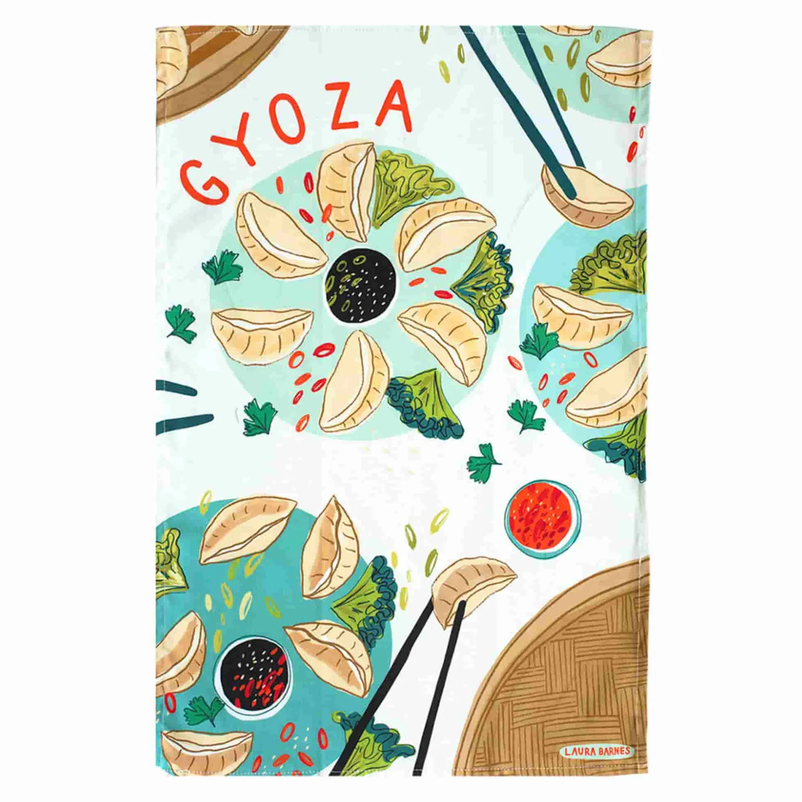 Laura Barnes Kitchen Textiles & Clothing^Gyoza Organic Cotton Tea Towel
