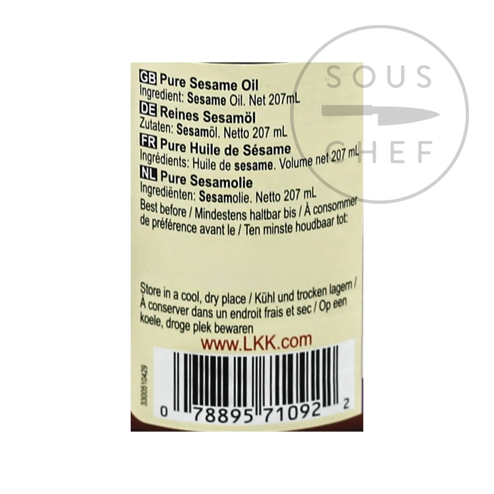 Lee Kum Kee Chinese Ingredients|Oil, Vinegar & Dressings^Pure Sesame Oil, 207ml