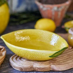 Bloomingville Crockery & Dinnerware|Bowls^Lemon Shallow Bowl, 26cm