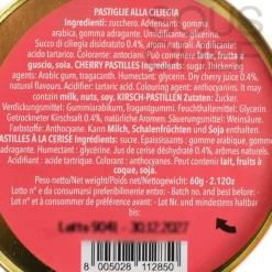 Leone Ingredients Brands|Italian Ingredients^Cherry Pastilles in Nathalie Lete Round Gift Tin, 60g