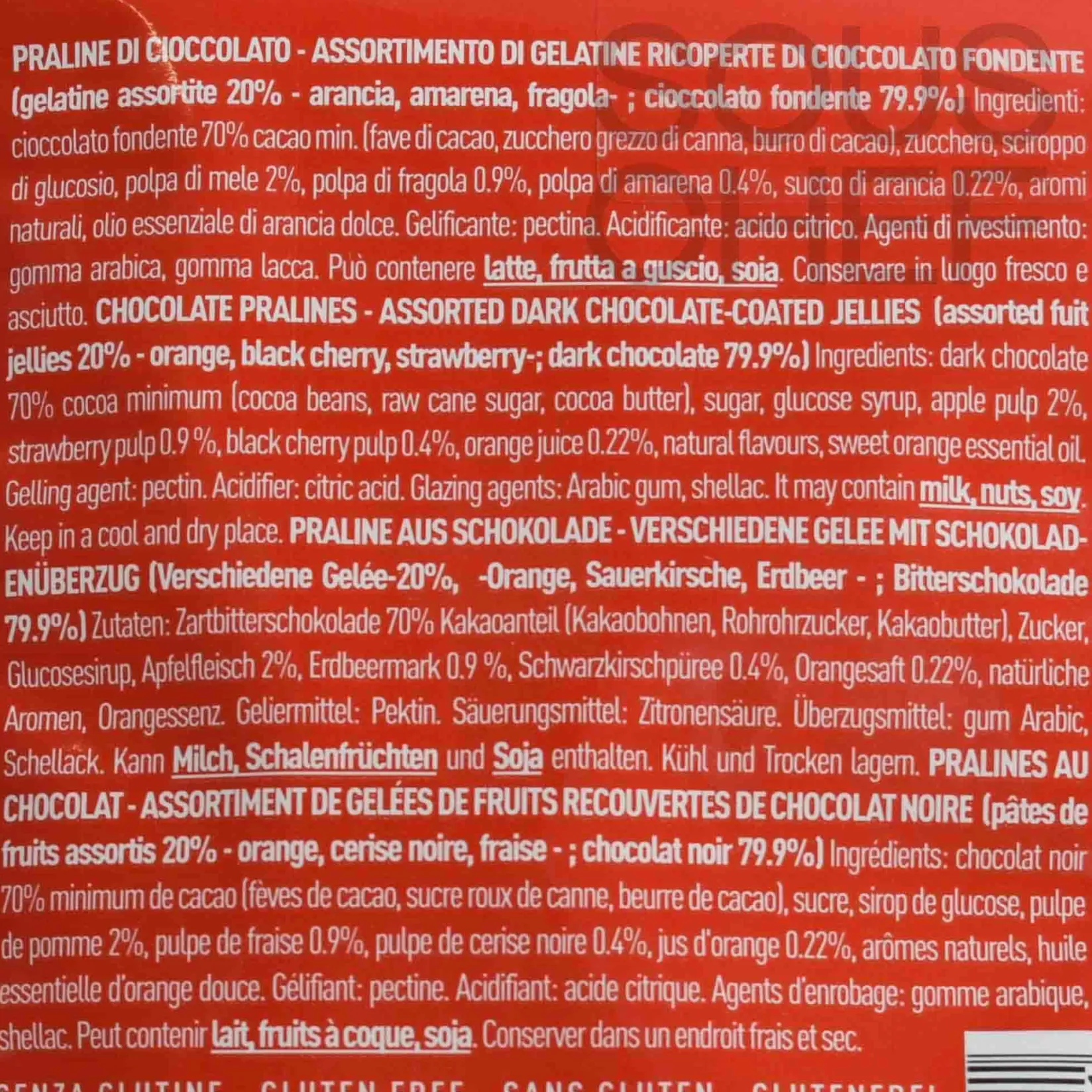 Leone Ingredients Brands|Italian Ingredients^Chocolate Covered Fruit Jellies, 150g