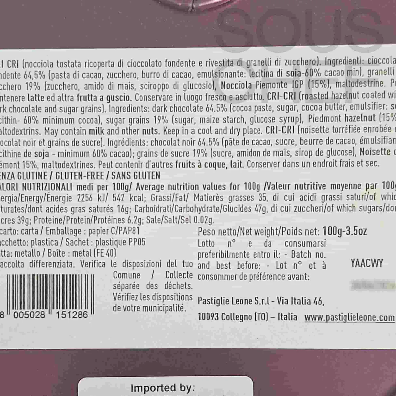Leone Ingredients Brands|Chocolate & Sweets^Love Heart Tin with Dark Chocolate Cri Cri, 100g
