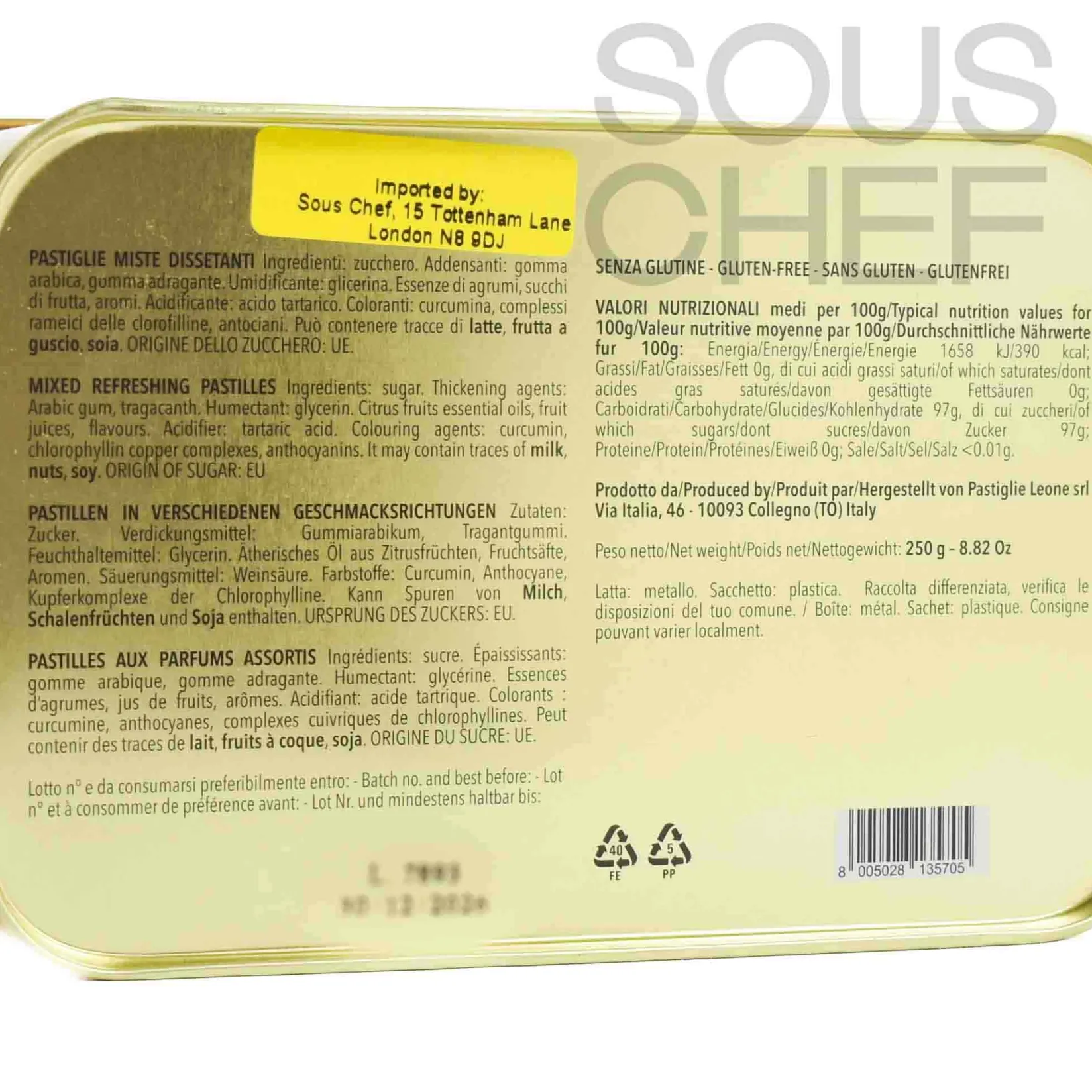 Leone Ingredients Brands|Chocolate & Sweets^Mixed Refreshing Pastilles in Gift Box, 250g