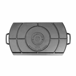 Lodge American Ingredients|Pots & Pans^Blacklock Cast Iron Double Burner, 25.5x50.8cm