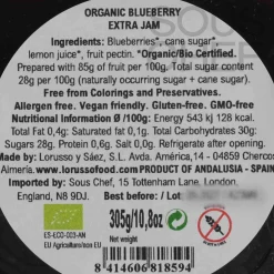 LoRUSSo Ingredients Brands|Jam, Honey & Spreads^Organic Artisanal Blueberry Jam, 305g