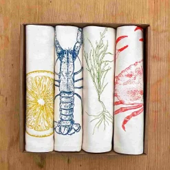 Lottie Day Table Setting|Kitchen Textiles & Clothing^Set of 4 Seafood Napkins