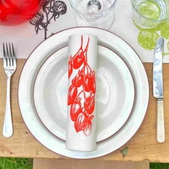 Lottie Day Table Setting|Kitchen Textiles & Clothing^Set of 6 Tomato Napkins