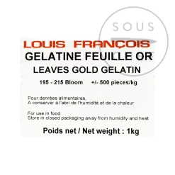 Louis Francois Ingredients Brands|French Ingredients^Gelatine Sheets, 1kg