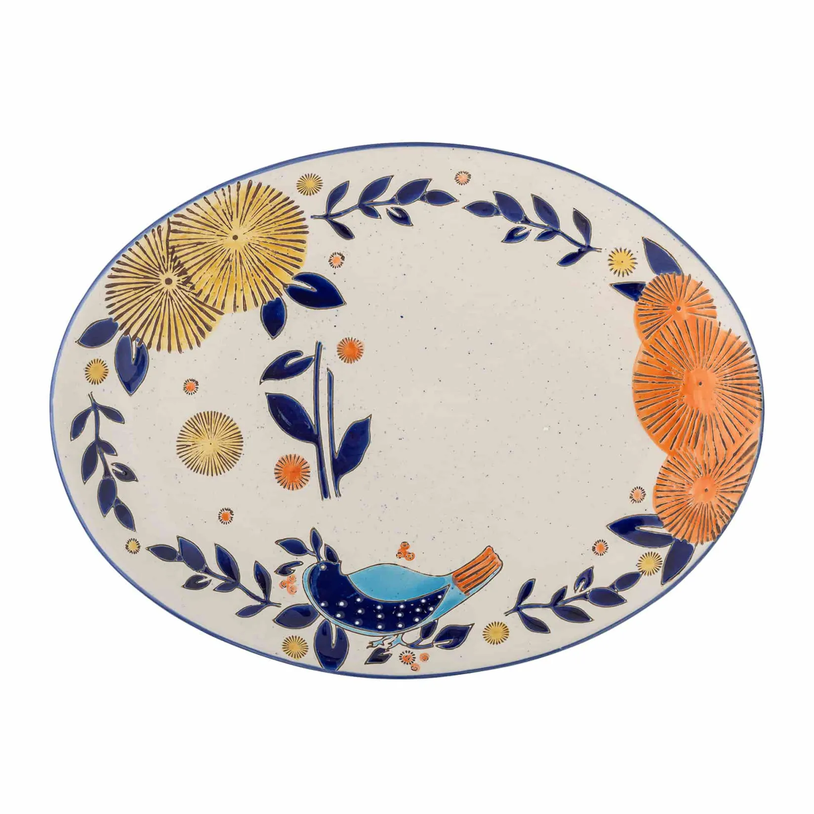 Bloomingville Serveware|Tableware Brands^Lynna Floral Serving Plate, 34cm