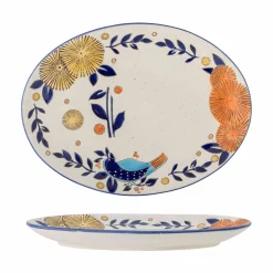 Bloomingville Serveware|Tableware Brands^Lynna Floral Serving Plate, 34cm