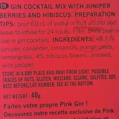 Quai Sud Ingredients Brands|Drinks^Make Your Own Pink Gin Infusion, 40g