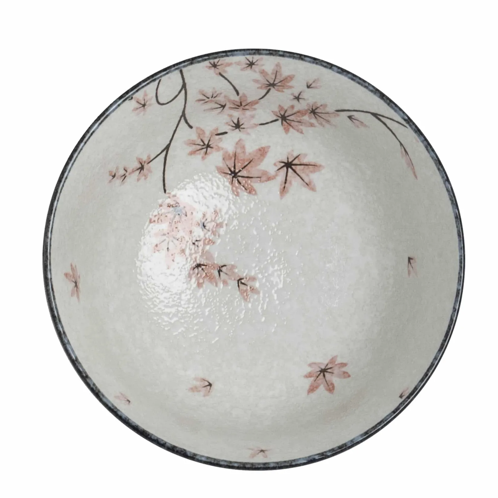 Kiji Stoneware & Ceramics Japanese Ingredients|Japanese Tableware^Maple Leaf Noodle Bowl, 17cm