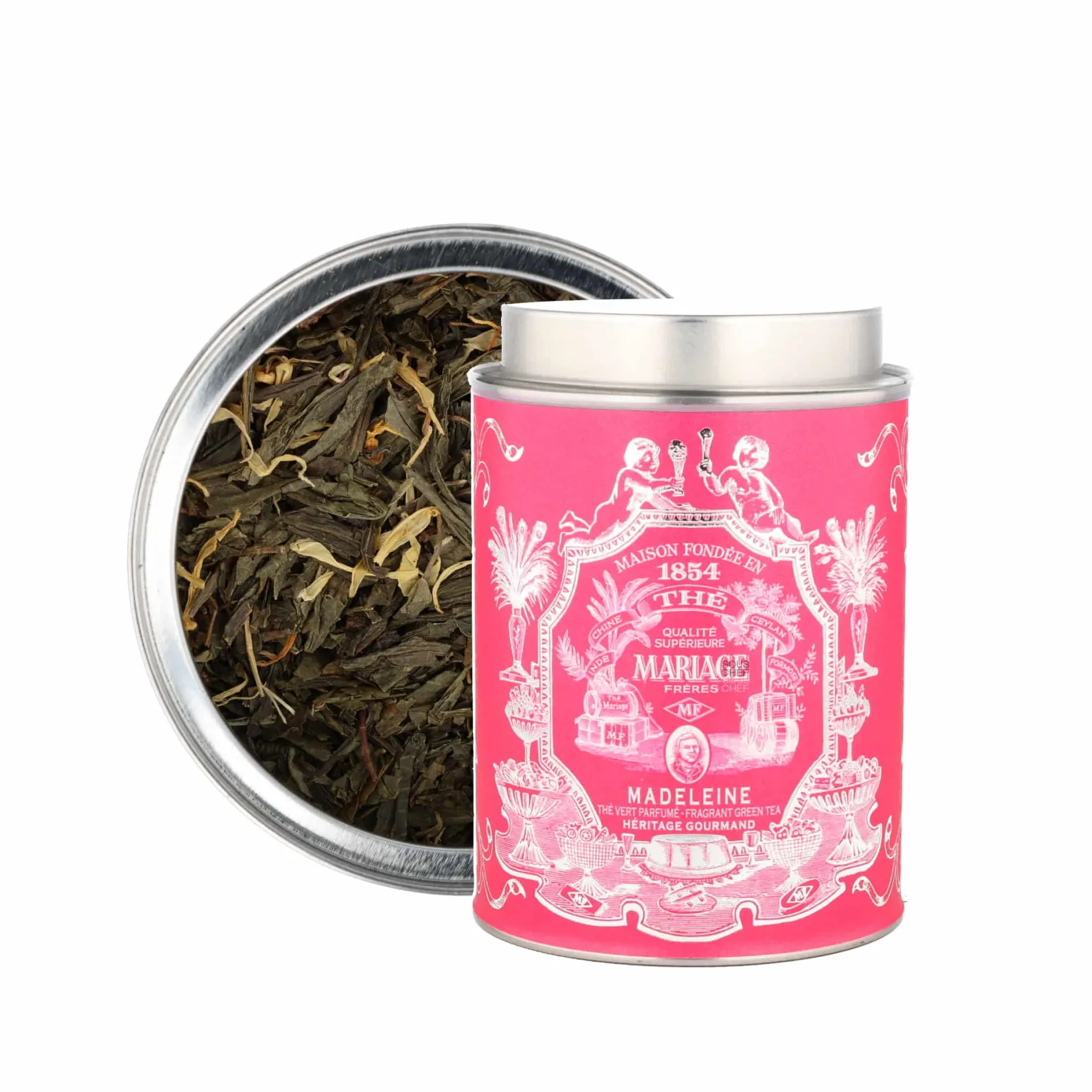 Mariage Freres Ingredients Brands|Drinks^Heritage Gourmand Madeleine Green Loose Tea, 100g