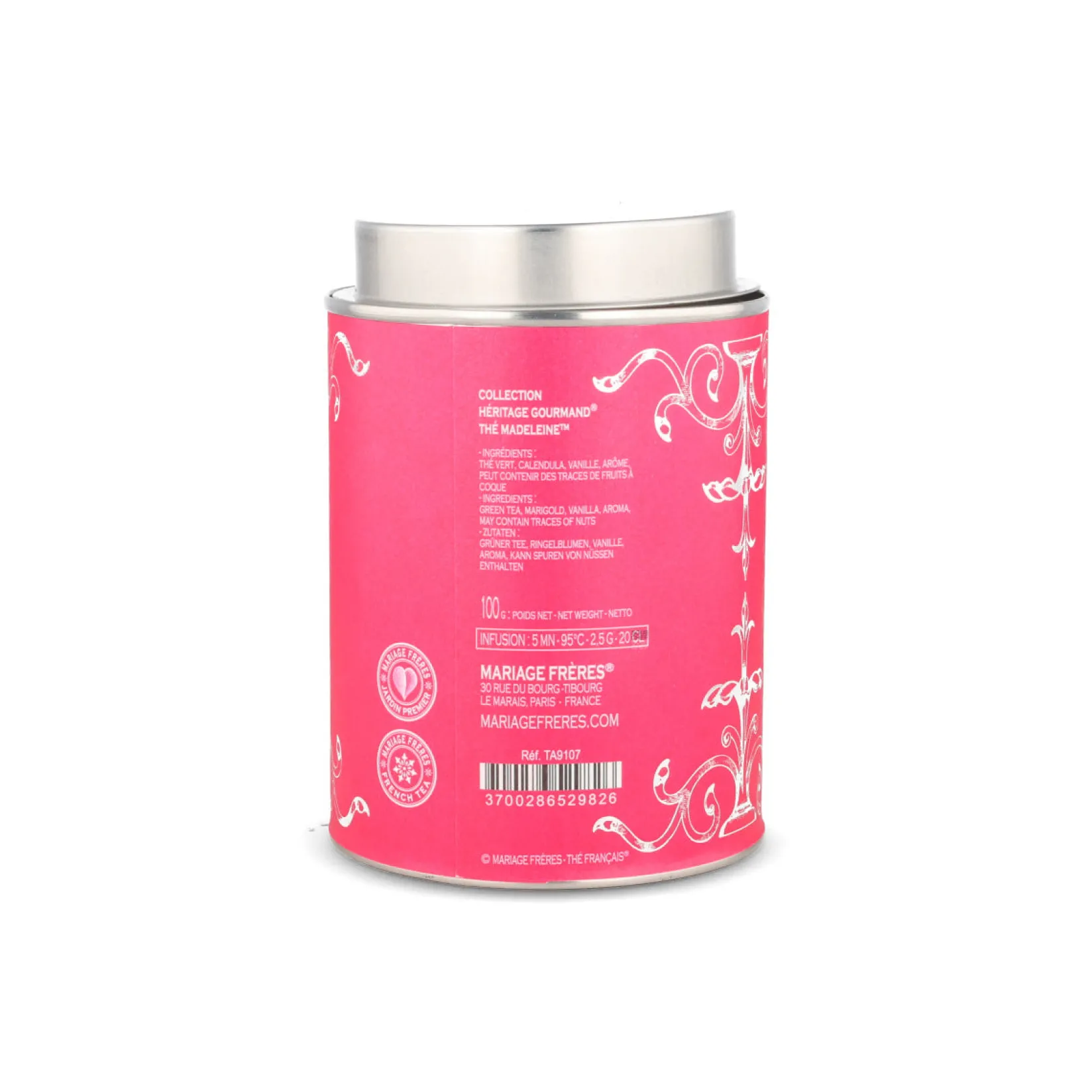 Mariage Freres Ingredients Brands|Drinks^Heritage Gourmand Madeleine Green Loose Tea, 100g