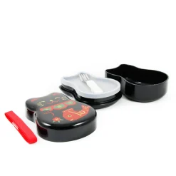 Hakoya Japanese Ingredients|Picnicware^Maruko Black Cat 2-Tier Bento Box, 520ml