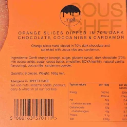 Melt London Ingredients Brands|Made In The Uk^9 Piece Dark Chocolate Dipped Orange Slices