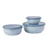 Mepal Tableware Brands|Food Storage & Containers^Cirqula Round 3 Piece Set, Nordic Blue