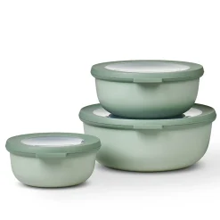 Mepal Tableware Brands|Food Storage & Containers^Cirqula Round 3 Piece Set, Nordic Sage