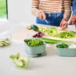 Mepal Tableware Brands|Food Storage & Containers^Easyclip Glass Food Storage Box, 1500ml, Nordic Sage