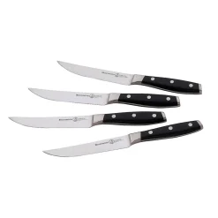Messermeister Kitchen Knives^Avanta Steak Knife, Set of 4, Black