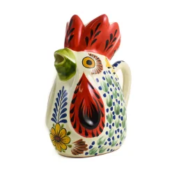 Gorky Pottery Mexican Ingredients|Jugs & Bottles^Mexican Hand Painted Blue Rooster Pitcher