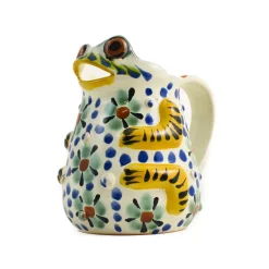 Gorky Pottery Mexican Ingredients|Jugs & Bottles^Mexican Hand Painted Floral Frog Milk Jug