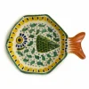 Gorky Pottery Mexican Ingredients|Tableware Brands^Mexican Hand Painted Green & Yellow Fish Dish, 14x19cm