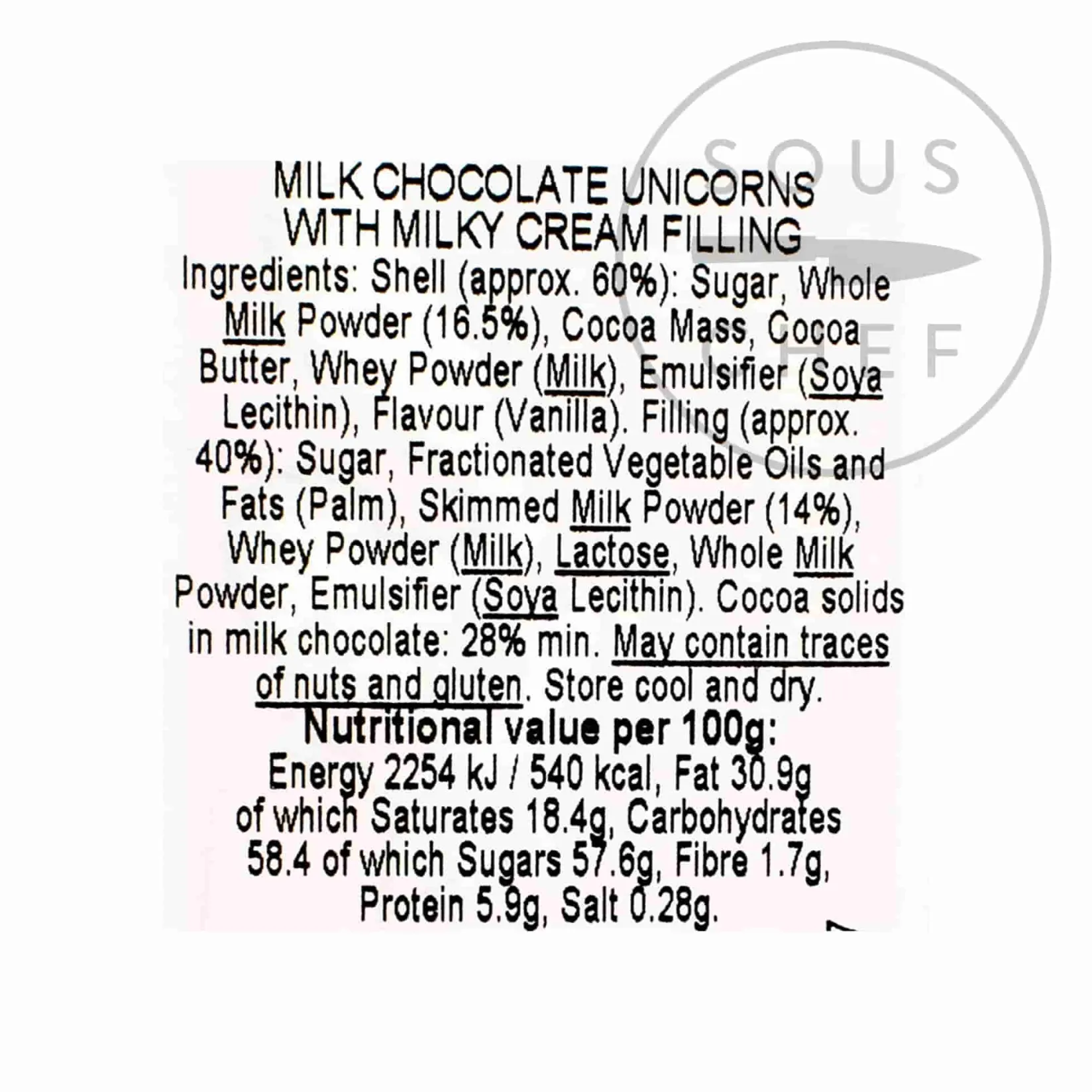 Unicorns and Dinosaurs Ingredients Brands|Chocolate & Sweets^Milk Chocolate Unicorns, 90g