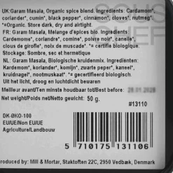 Mill & Mortar Indian Ingredients|Herbs & Spices^Organic Garam Masala, 50g