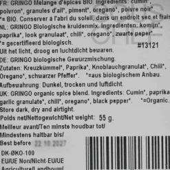 Mill & Mortar Ingredients Brands|Mexican Ingredients^Organic Gringo Tex Mex, 55g