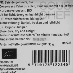 Mill & Mortar Ingredients Brands|Herbs & Spices^Organic Juniper, 35g