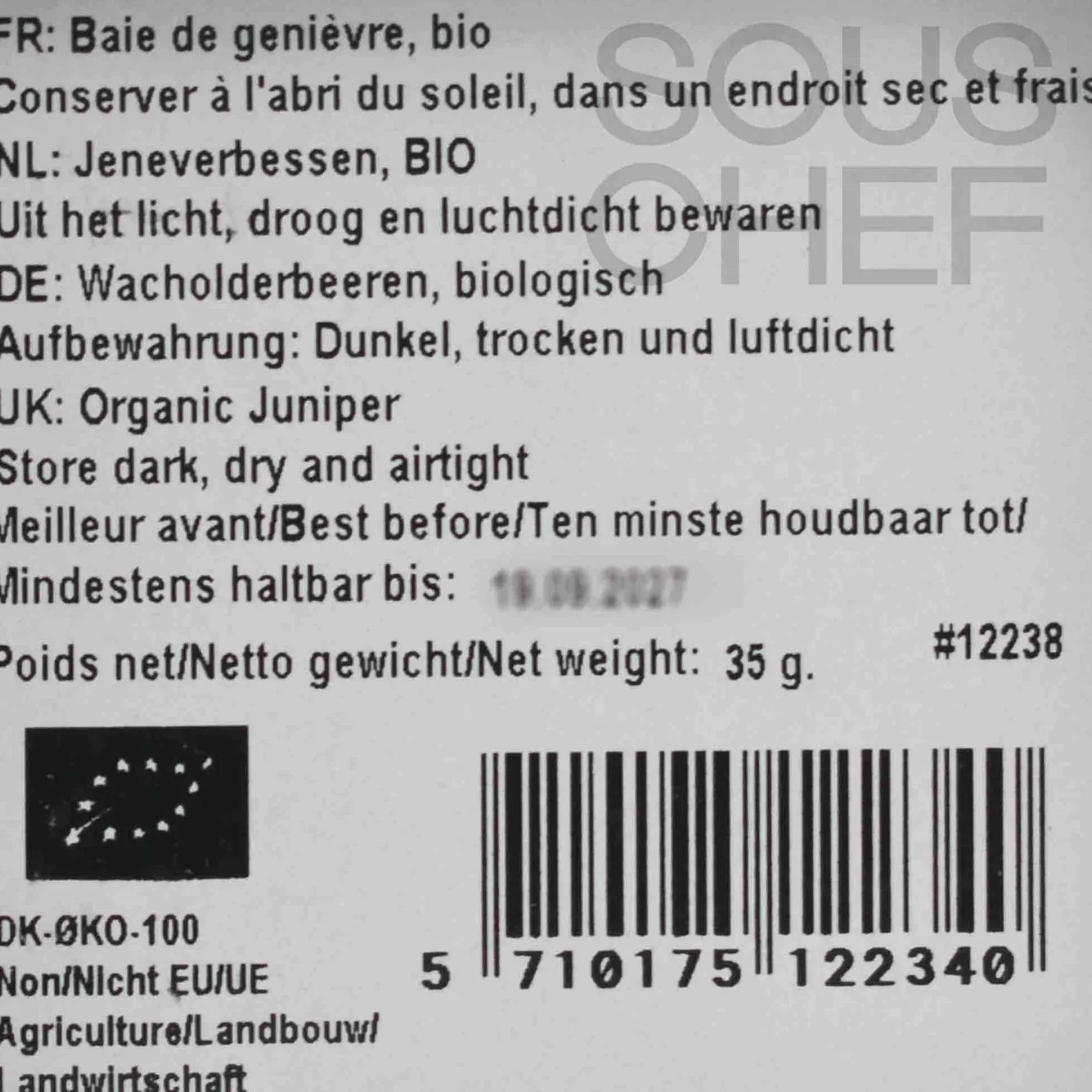 Mill & Mortar Ingredients Brands|Herbs & Spices^Organic Juniper, 35g